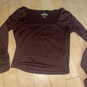Hollister brown long sleeve